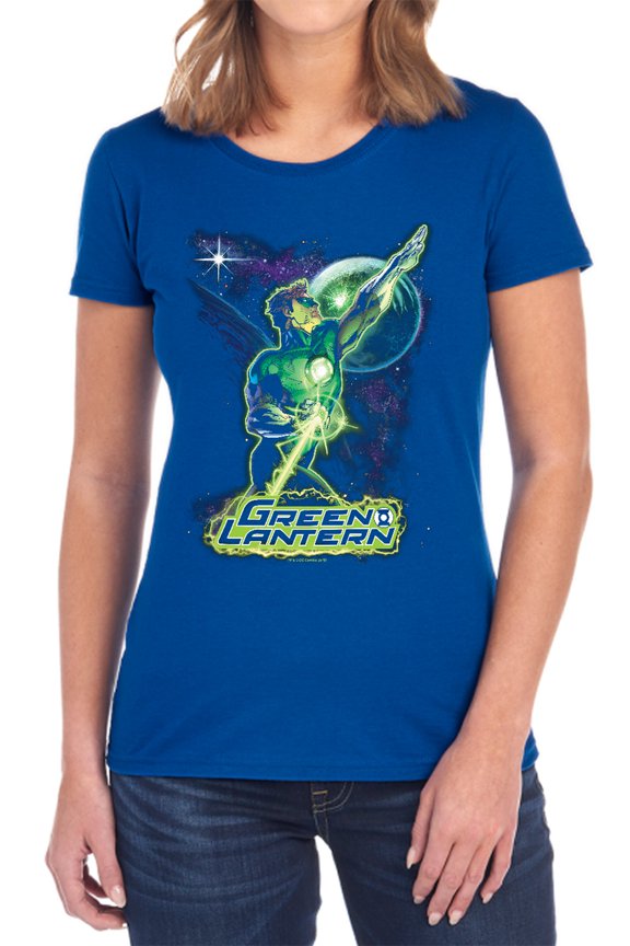 JLA Hal Galaxy Women's T Shirt, Royal, Small