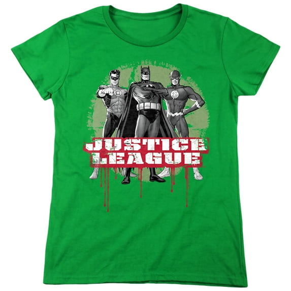 JLA JLA Trio Women's T Shirt, Kelly Green, Medium