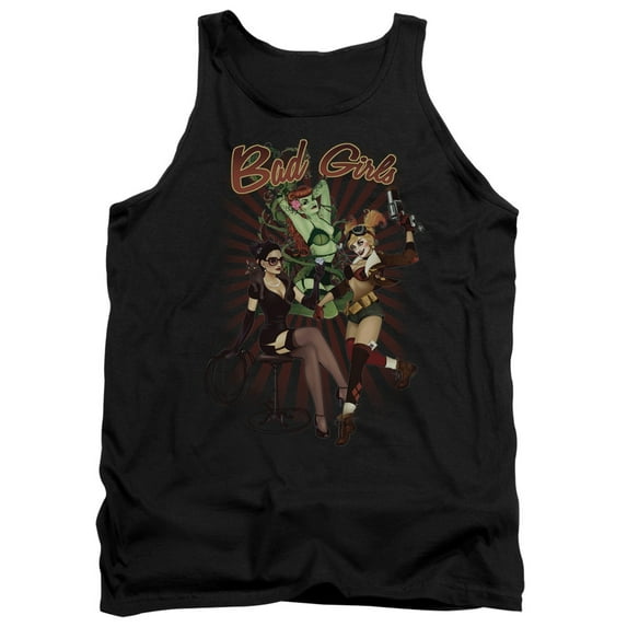 JLA Justice League Bad Girls Adult Tank Top Black