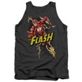 thumbnail image 1 of JLA Justice League Bolt Run Adult Tank Top Charcoal, 1 of 1