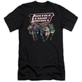 thumbnail image 1 of JLA Justice League Charging Justice Premium Canvas Adult Slim Fit 30/1 T-Shirt Black, 1 of 1