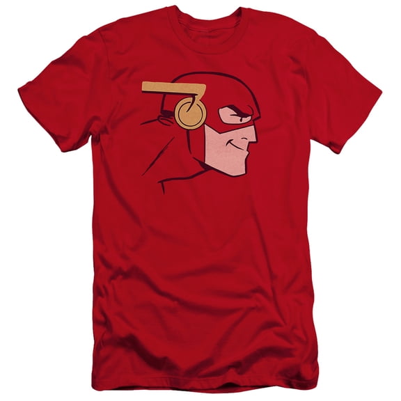 JLA Justice League Cooke Head Premium Canvas Adult Slim Fit 30/1 T-Shirt Red