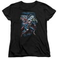thumbnail image 1 of JLA Justice League Cosmic Crew S/S Women's T-Shirt Black, 1 of 6
