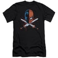 thumbnail image 1 of JLA Justice League Crossed SwordS/S S Adult 30/1 T-Shirt Black, 1 of 1