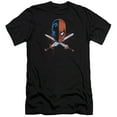 thumbnail image 1 of JLA Justice League Crossed Swords Premium Canvas Adult Slim Fit 30/1 T-Shirt Black, 1 of 1