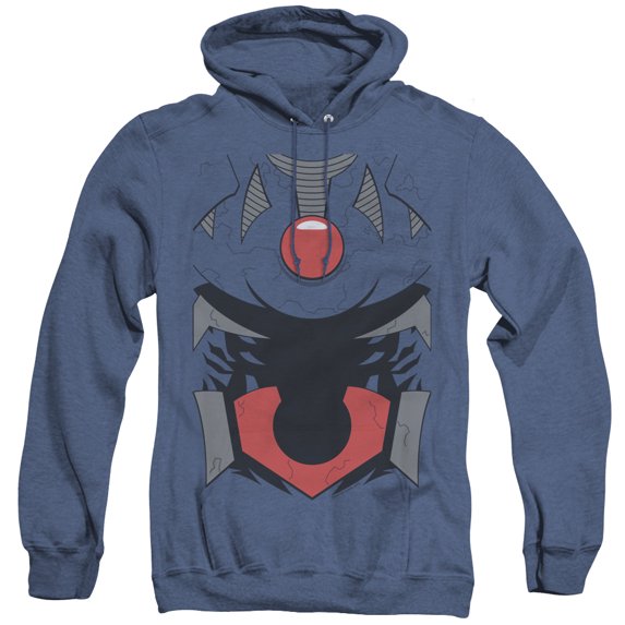JLA Justice League Darkseid Uniform Adult Heather Hoodie Sweatshirt Royal Blue