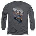 thumbnail image 1 of JLA Justice League Deathstroke Retro Long Sleeve Adult 18/1 T-Shirt  Charcoal, 1 of 1