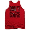 thumbnail image 1 of JLA Justice League Don’T Care Adult Tank Top Red, 1 of 1