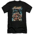 thumbnail image 1 of JLA Justice League Electric Chair Premium Canvas Adult Slim Fit 30/1 T-Shirt Black, 1 of 1