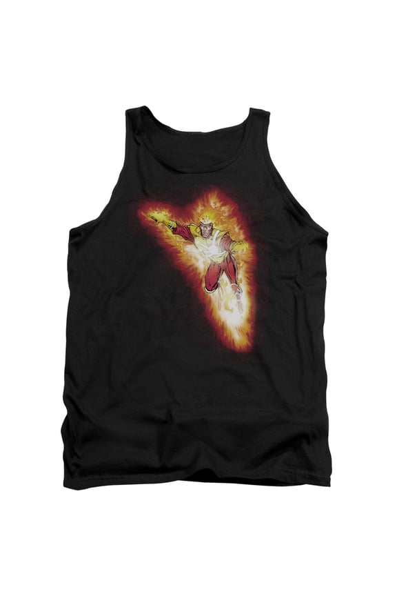 JLA Justice League Firestorm Blaze Adult Tank Top Black
