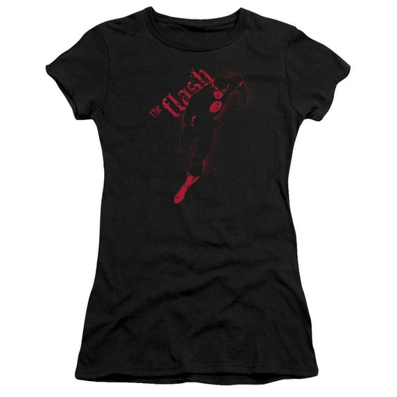JLA Justice League Flash Darkness S/S Junior Women's T-Shirt Sheer Black