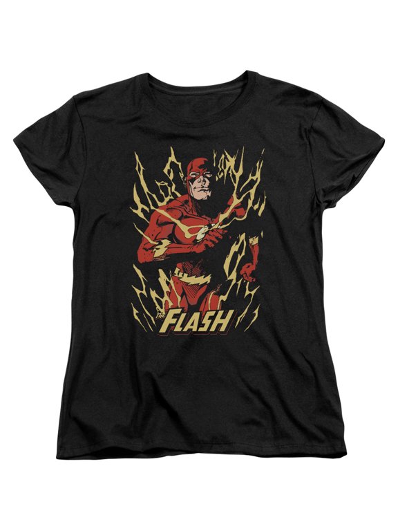 JLA Justice League Flash Flare S/S Women's T-Shirt Black