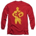 thumbnail image 1 of JLA Justice League Flash Knockout Long Sleeve Adult 18/1 T-Shirt  Red, 1 of 1