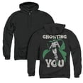 thumbnail image 1 of JLA Justice League Ghosting (Back Print) Adult Zipper Hoodie Sweatshirt Black, 1 of 3