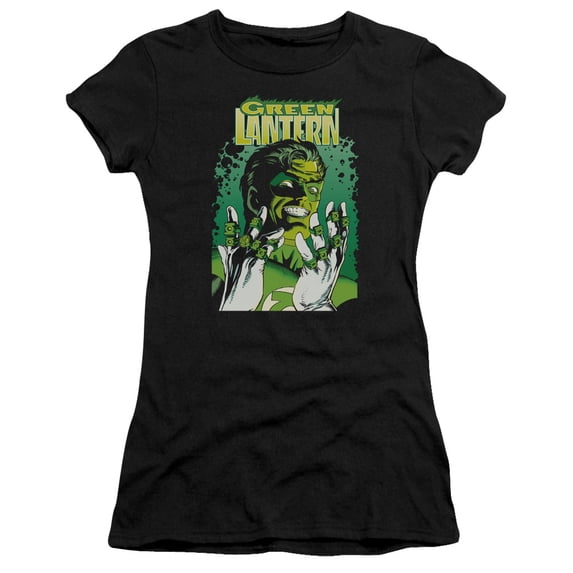 JLA Justice League Gl #49 Cover S/S Junior Women's T-Shirt Sheer Black
