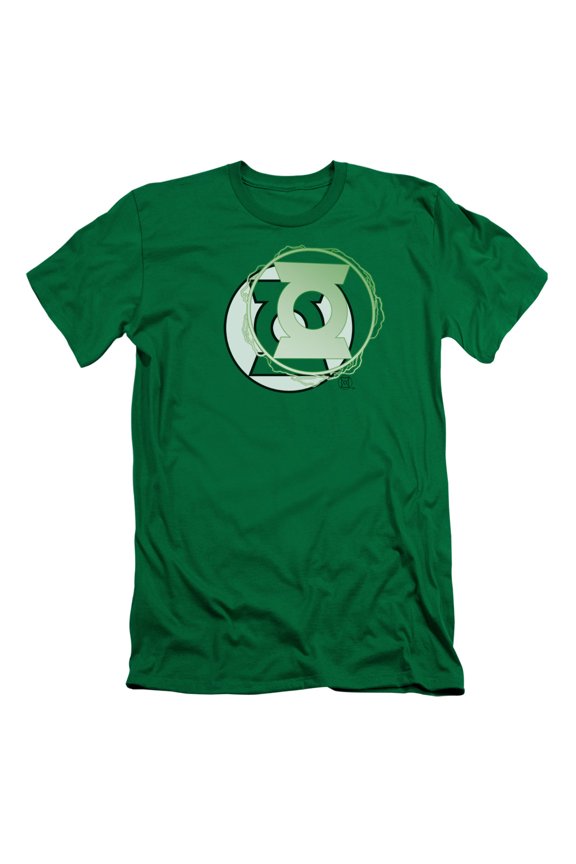 JLA Justice League Gl Energy Logo S/S Adult 30/1 T-Shirt Kelly Green