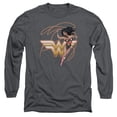 thumbnail image 1 of JLA Justice League Glowing Lasso Long Sleeve Adult 18/1 T-Shirt  Charcoal, 1 of 1