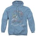 thumbnail image 1 of JLA Justice League  Go Fight Win Adult Pullover Hoodie Sweatshirt Carolina Blue, 1 of 1