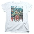 thumbnail image 1 of JLA Justice League Hall Of Justice S/S Women's T-Shirt White, 1 of 1
