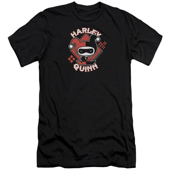 JLA Justice League Harley Chibi HBO S/S Adult 30/1 T-Shirt Black