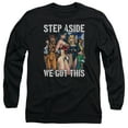thumbnail image 1 of JLA Justice League Heroines Long Sleeve Adult 18/1 T-Shirt Black, 1 of 1