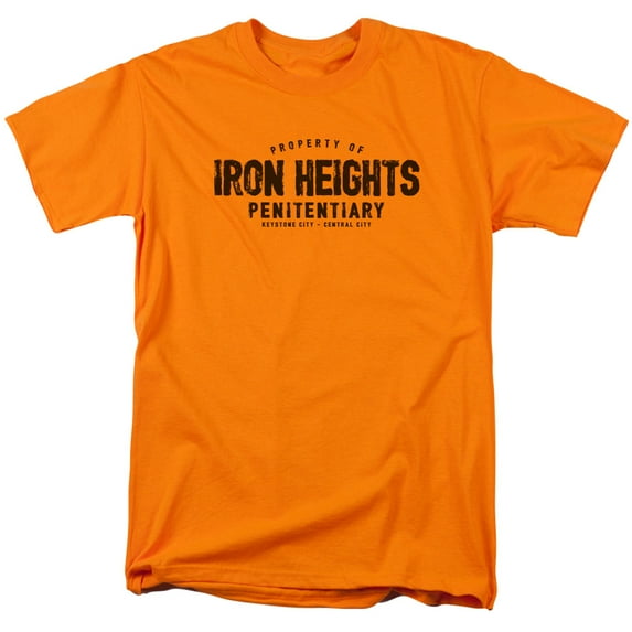 JLA Justice League Iron HeightS/S S Adult 18/1 T-Shirt Orange