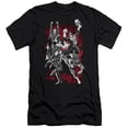 thumbnail image 1 of JLA Justice League JLA Justice League Explosion Premium Canvas Adult Slim Fit 30/1 T-Shirt Black, 1 of 1