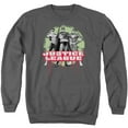 thumbnail image 1 of JLA Justice League JLA Justice League Trio Adult Crewneck Sweatshirt Charcoal, 1 of 1