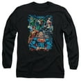 thumbnail image 1 of JLA Justice League Justice IS/Served  Long Sleeve Adult 18/1 T-Shirt Black, 1 of 1