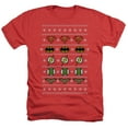 thumbnail image 1 of JLA Justice League Justice Shields ChristmaS/Sweater Adult Heather Red, 1 of 1