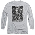 thumbnail image 1 of JLA Justice League King Of Atlantis Long Sleeve Adult 18/1 T-Shirt Silver, 1 of 1