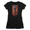 thumbnail image 1 of JLA Justice League Lobo Pose S/S Junior Women's T-Shirt Sheer Black, 1 of 1