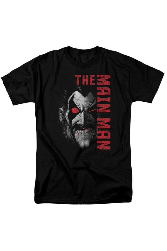 JLA Justice League Main Man S/S Adult 18/1 T-Shirt Black