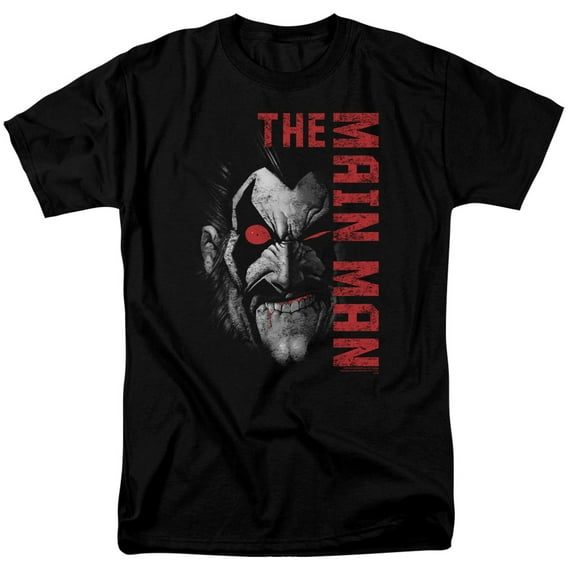 JLA Justice League Main Man S/S Adult 18/1 T-Shirt Black
