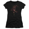 thumbnail image 1 of JLA Justice League Neon Flash S/S Junior Women's T-Shirt Sheer Black, 1 of 1