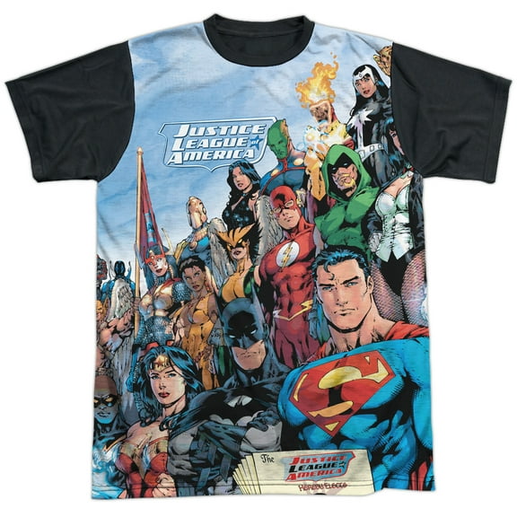 JLA Justice League Of America Unisex Adult Halloween Costume Sublimated T Shirt