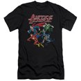 thumbnail image 1 of JLA Justice League Pixel League S/S Adult 30/1 T-Shirt Black, 1 of 1