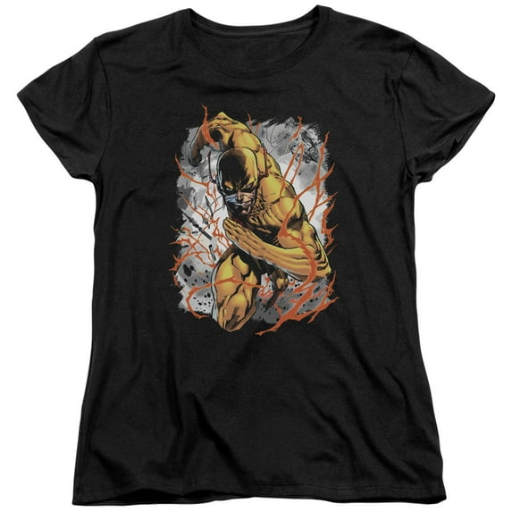 JLA Justice League Reversed S/S Women's T-Shirt Black