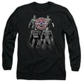 thumbnail image 1 of JLA Justice League Shades Of Gray  Long Sleeve Adult 18/1 T-Shirt Black, 1 of 1