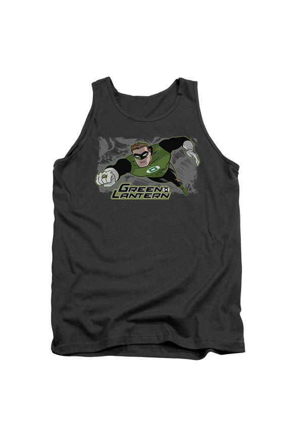 JLA Justice League Space Cop Adult Tank Top Charcoal