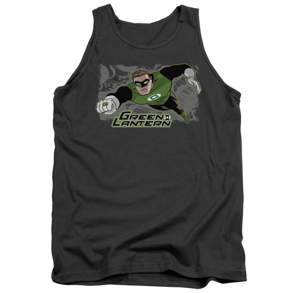 JLA Justice League Space Cop Adult Tank Top Charcoal