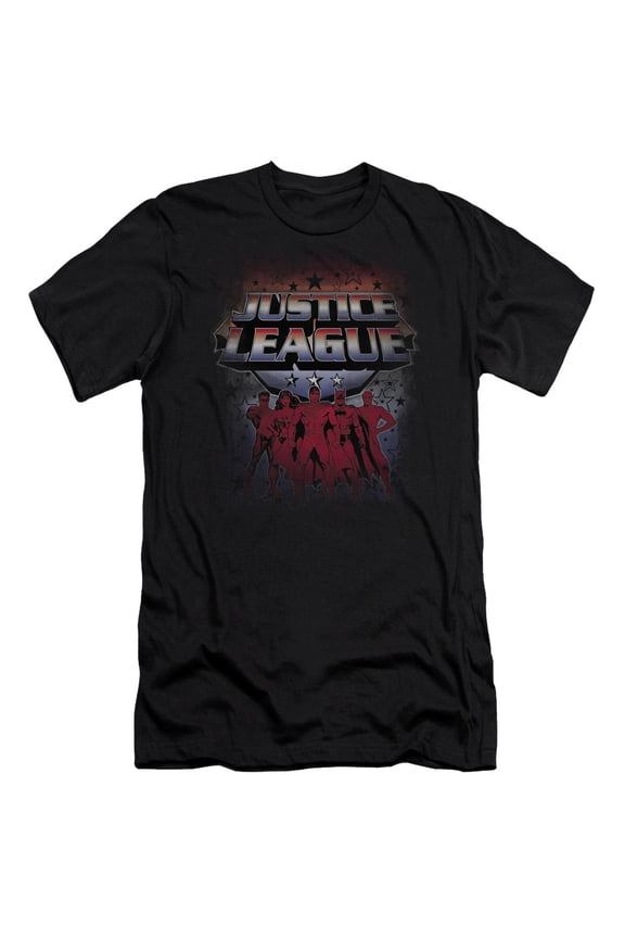 JLA Justice League Star League S/S Adult 30/1 T-Shirt Black
