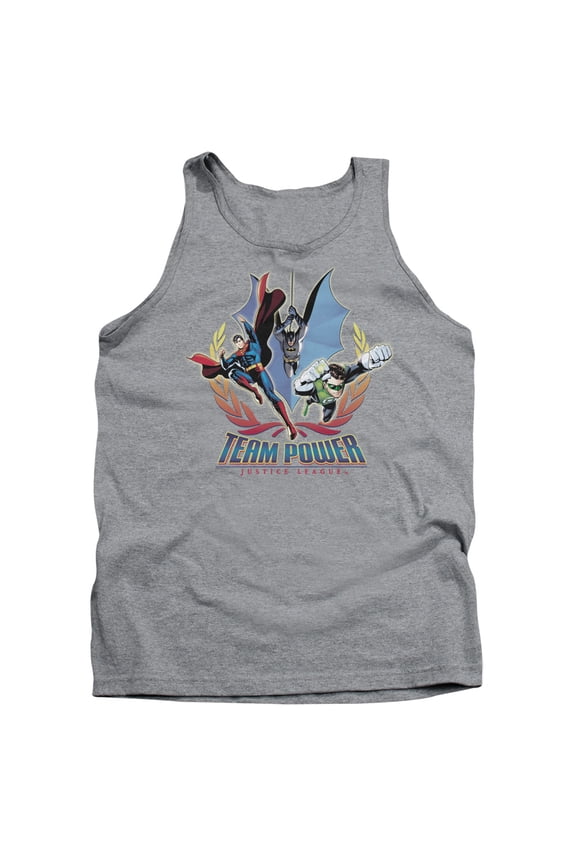 JLA Justice League Team Power Adult Tank Top Athletic Heather