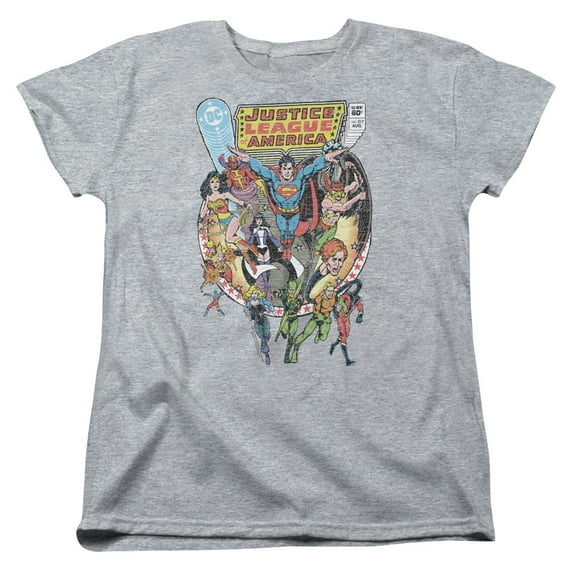 JLA Justice League Team Up S/S Women's T-Shirt Athletic Heather