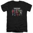 thumbnail image 1 of JLA Justice League The Big Five S/S Adult V-Neck Black, 1 of 1