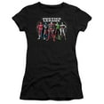 thumbnail image 1 of JLA Justice League The Big Five S/S Junior Women's T-Shirt Sheer Black, 1 of 1
