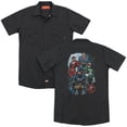 thumbnail image 1 of JLA Justice League The Four (Back Print) Adult Work Shirt Black, 1 of 3