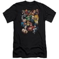 thumbnail image 1 of JLA Justice League The Leagues All Here S/S Adult 30/1 T-Shirt Black, 1 of 1