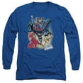thumbnail image 1 of JLA Justice League Unlimited Long Sleeve Adult 18/1 T-Shirt  Royal Blue, 1 of 1