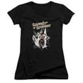 thumbnail image 1 of JLA Justice League Ww Break Out Junior Women's T-Shirt V-Neck Black, 1 of 1